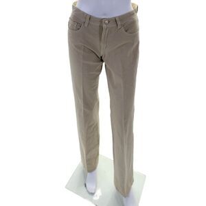 Fabrizio Gianni Jeans Womens Mid Rise Pleated Flare Leg Jeans Brown Size 2